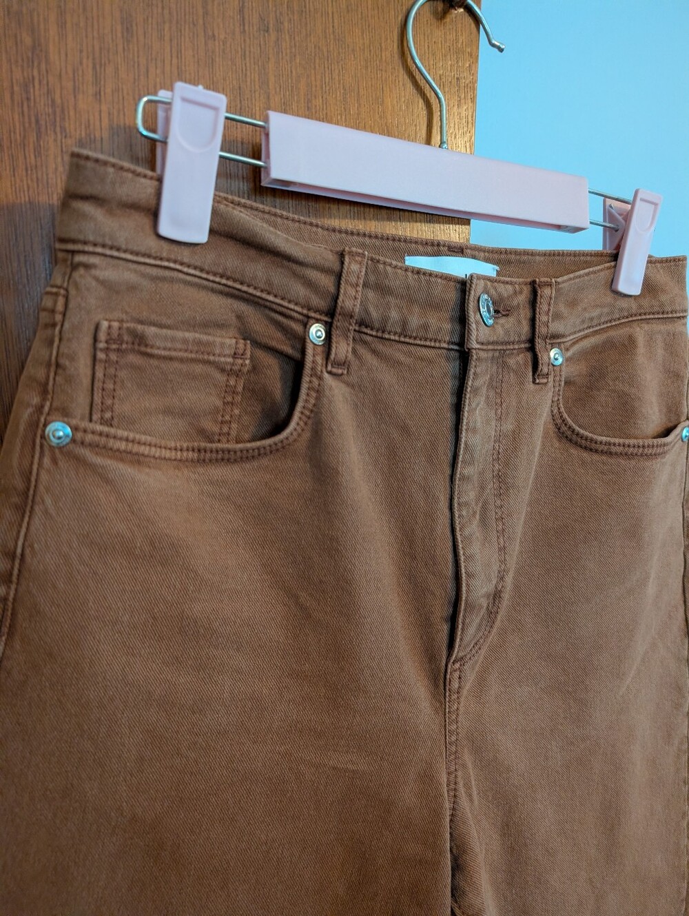 LOFT Women's Brown High Rise Straight Leg Heavyweight Pants Size 28 - Picture 4 of 5
